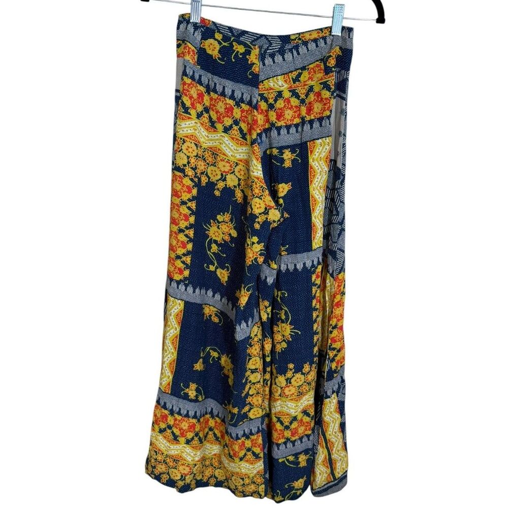 Tigerlily Blue And Yellow Wide Leg Boho Pants Size 2